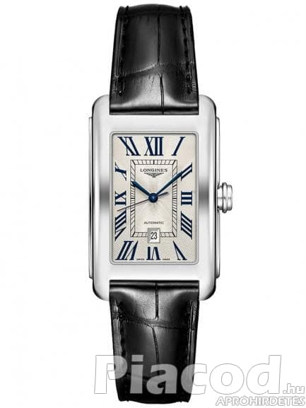 Longines Mens DolceVita Silver Dial Leather Strap Watch L5.757.3.71.7