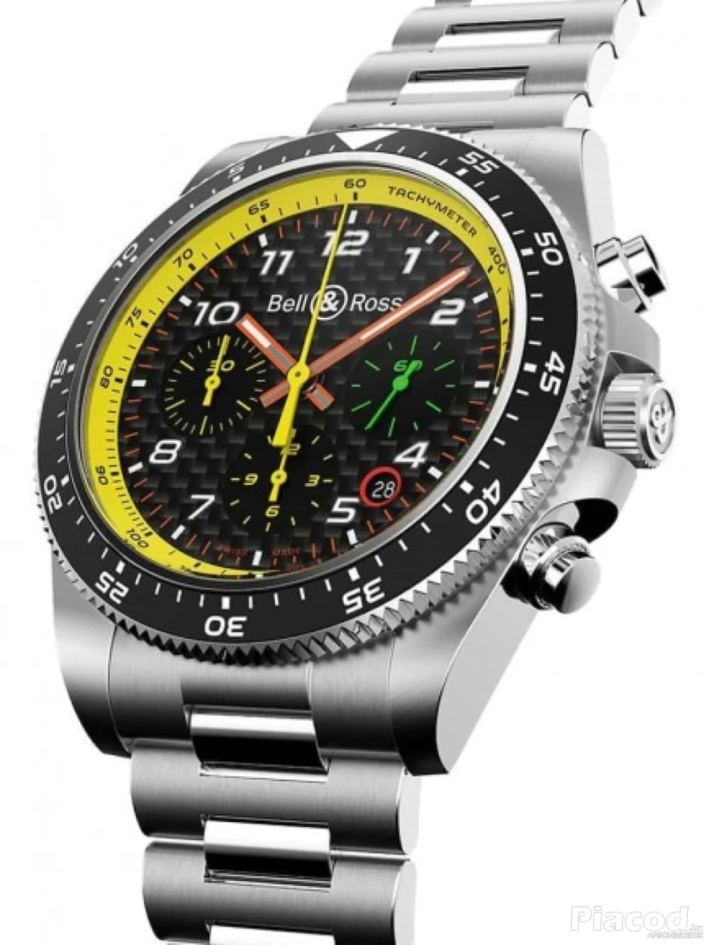 Bell & Ross BR V3-94 R.S.19 Limited Edition Formula 1 Renault Bracelet Watch BRV394-RS19\SST - Kép 2