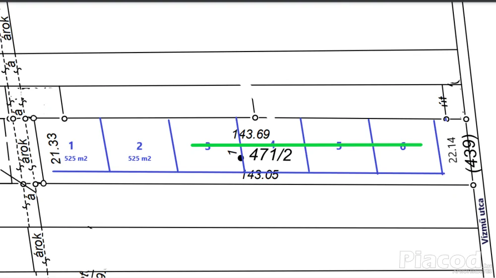 Zamárdi belterületi telekhányad 525m2 13,65m Ft (part: 600m) - Ingatlan - Zamárdi