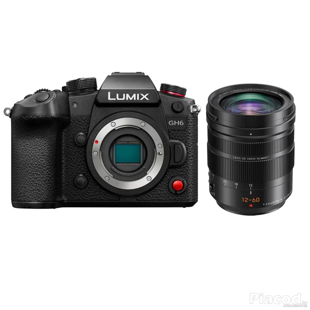 1200 Panasonic Lumix GH6 Mirrorless Camera with Lumix G Leica DG Vario-Elmarit 12-60mm f2.8-4.0 Aspherical Lens