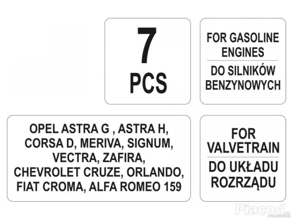 7 részes vezérlés rögzítő készlet – YATO YT-060005 Opel - Kép 3