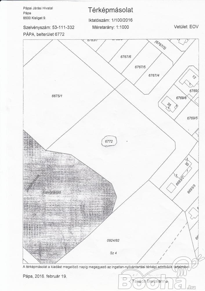 Pápa belterületén ipari telek eladó